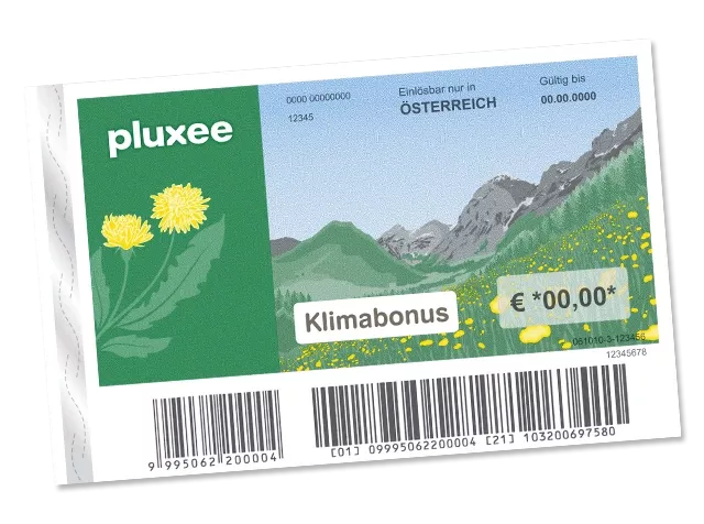 Der Klimbonus wird auch als Pluxee Gutschein ausgegeben