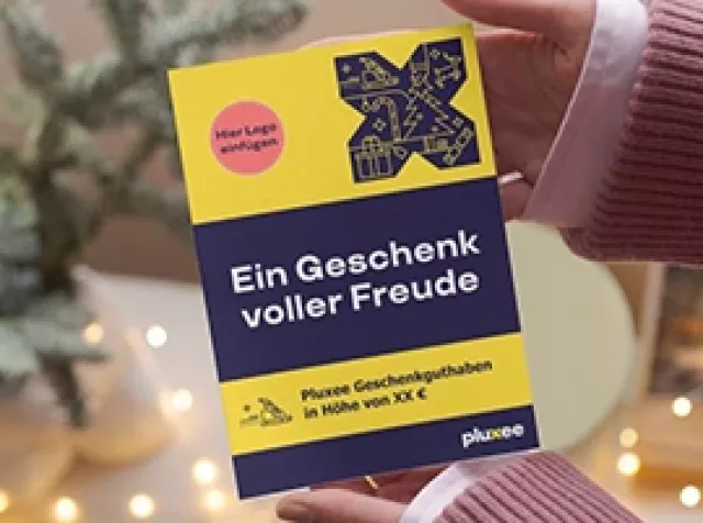 Kostenlose Pluxee Grußkarte zum Download für Weihachten