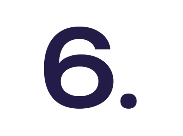 Nummer 6 groß Icon 