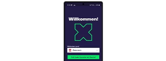 Wähle zur Anmeldung in der Pluxee App Österreich aus