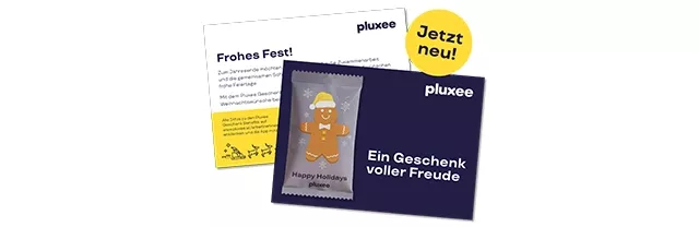 Süße Lebkuchenkarte zur Übergabe der Pluxee Geschenk Karte