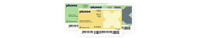Pluxee Geschenk Gutschein, Pluxee Lebensmittel Gutschein und Pluxee Restaurant Gutschein